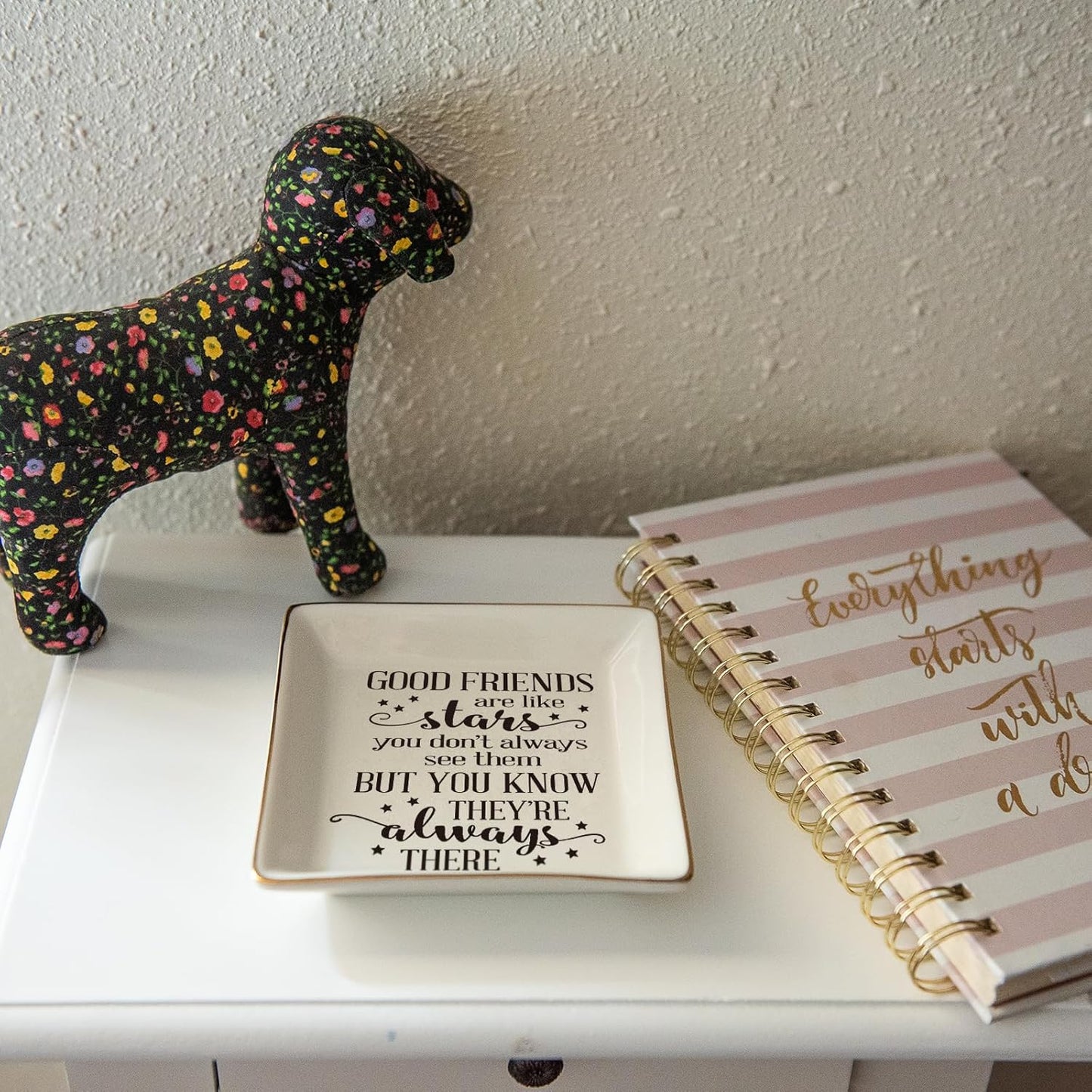 Ceramic Ring Dish Jewelry Tray for Mom Sister Friends, Ceramic