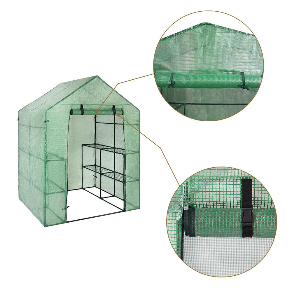 1Pcs PVC Garden Walk-In Greenhouse Plant Cover High-Quality PVC Gardening Greenhouse Inner Accessories without Iron Frame
