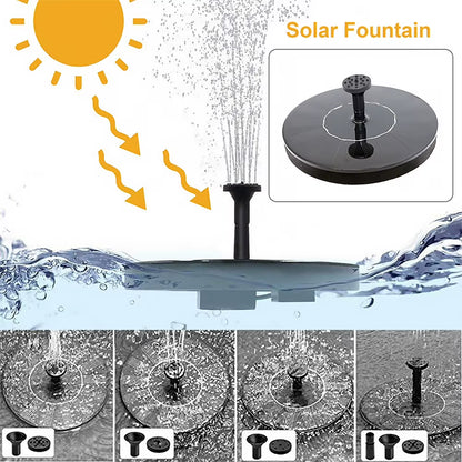 1.5/2.5W Solar Powered Bird Bath Fountain Pump 200L/H/220L/H Water Fountain Pool Pond Fountain Floating Pump Garden Home Decor