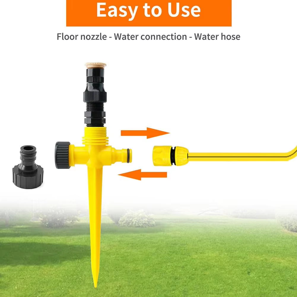 360° Automatic Garden Sprinkler System for Effortless Irrigation - Perfect for Lawns, Farms, and Greenhouses!
