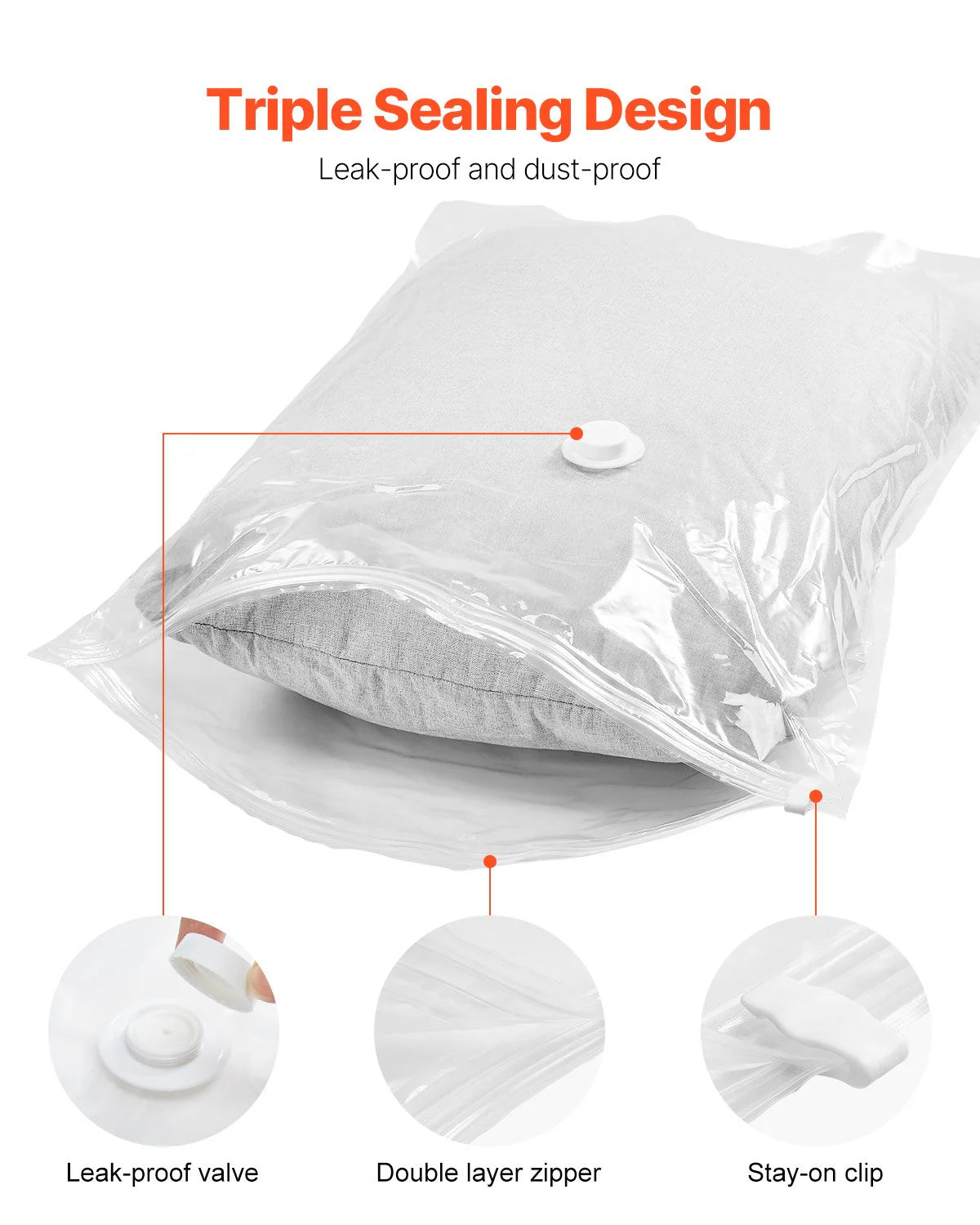 10 Pack Vacuum Storage Bags with Electric Pump, Space Saver Bags Compression for Comforters and Blankets, Sealer Clothes Storage Travel Essentials