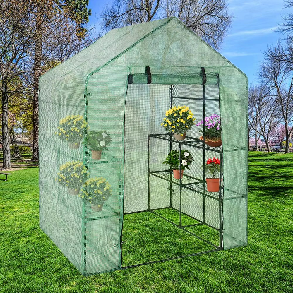 1Pcs PVC Garden Walk-In Greenhouse Plant Cover High-Quality PVC Gardening Greenhouse Inner Accessories without Iron Frame